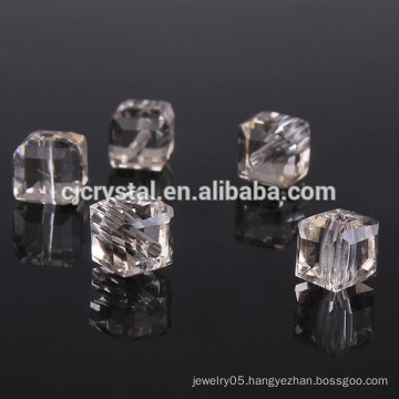 2015 new design lampwork glass bead,cube crystal beads